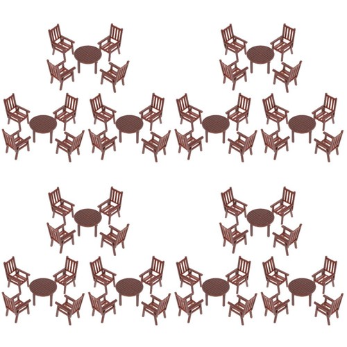 Brown plastic miniature table - plastic,
