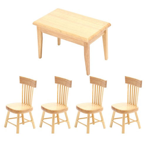 Mini wood table chair set - mini,