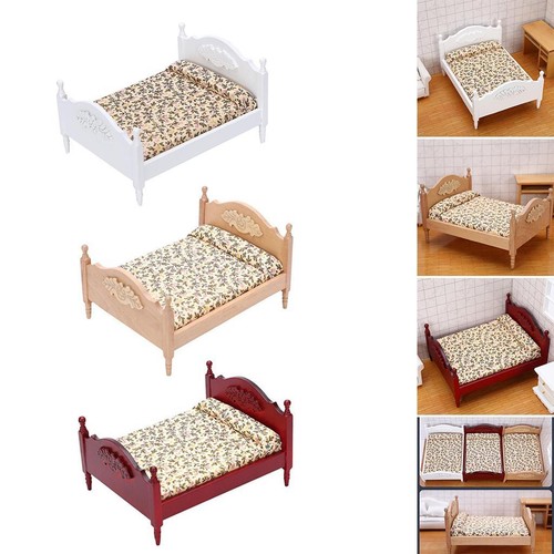 Wooden dollhouse furniture set - wooden,