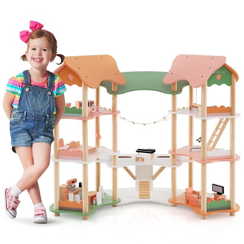 Piece kids dollhouse set - dollhouse,