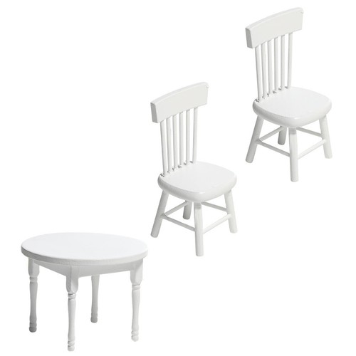 White mini desk chair set - white,